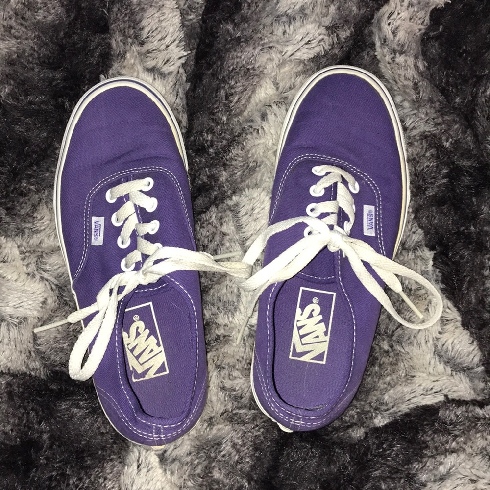 Purple authentic Vans sneakers